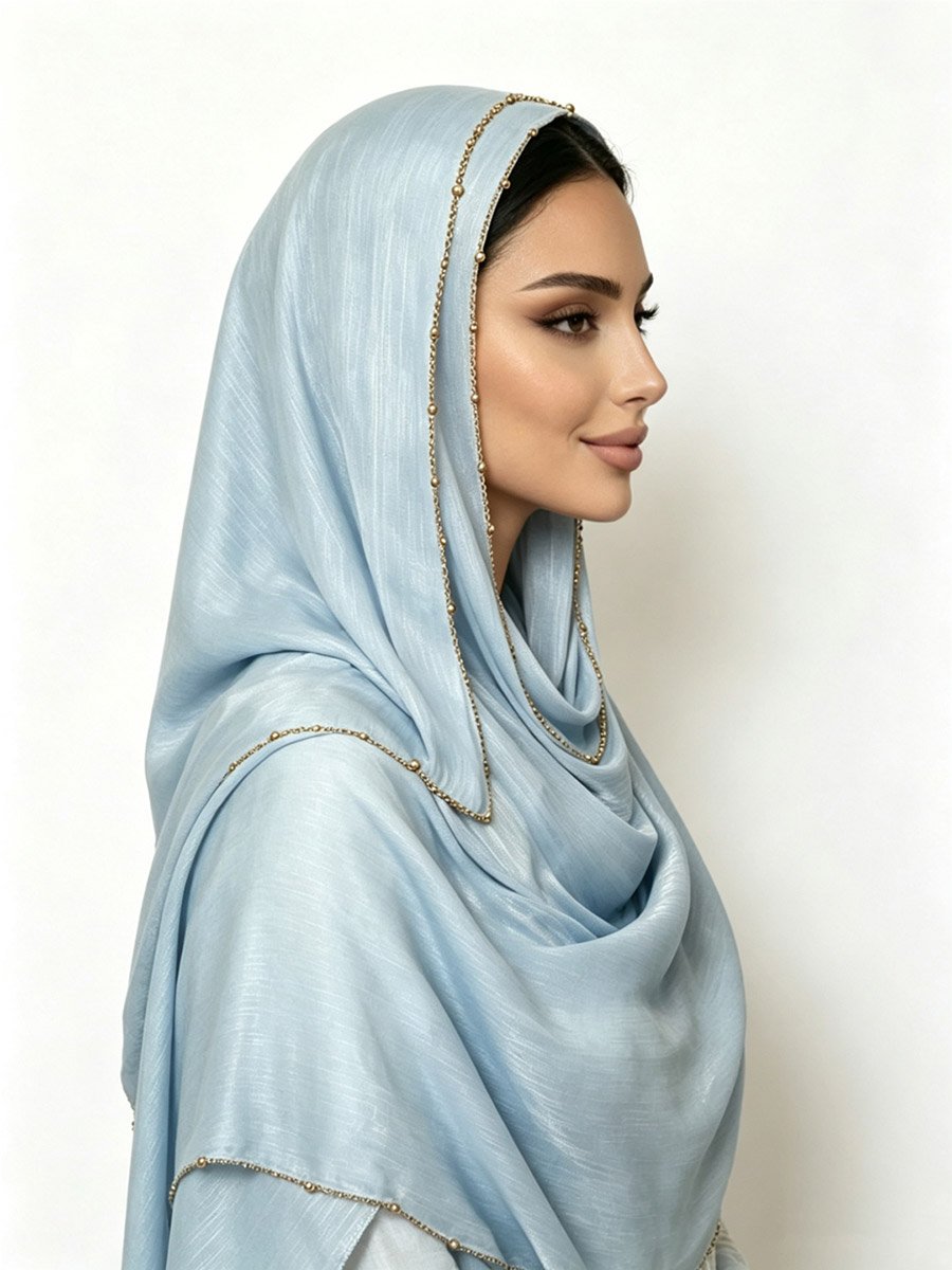 حجاب مزين الأطراف