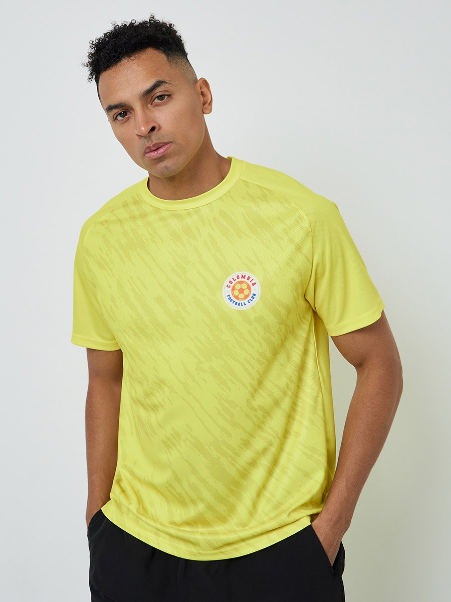 Men Colombia Short Sleeve Jersey Football T-Shirt