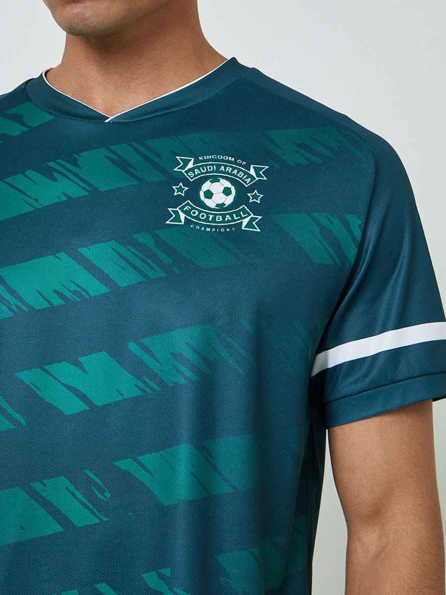 Men KSA Short Sleeve Jersey Football T-Shirt