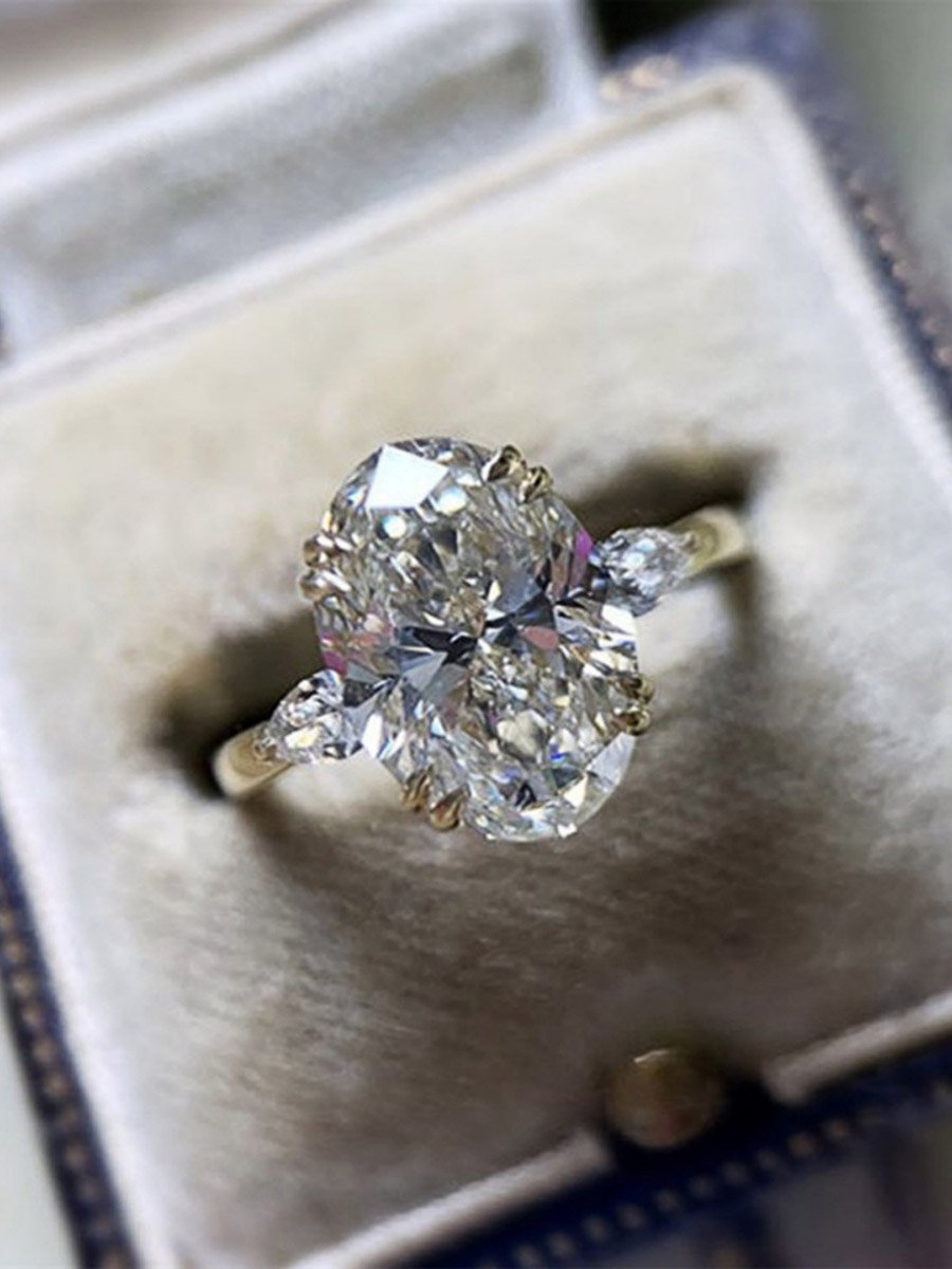 Embellished Oval-Cut Ring