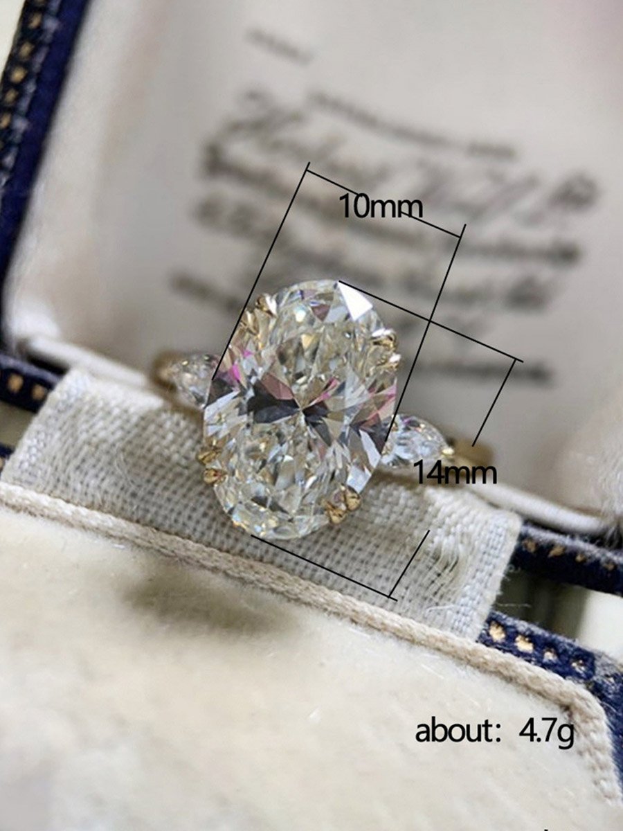 Embellished Oval-Cut Ring