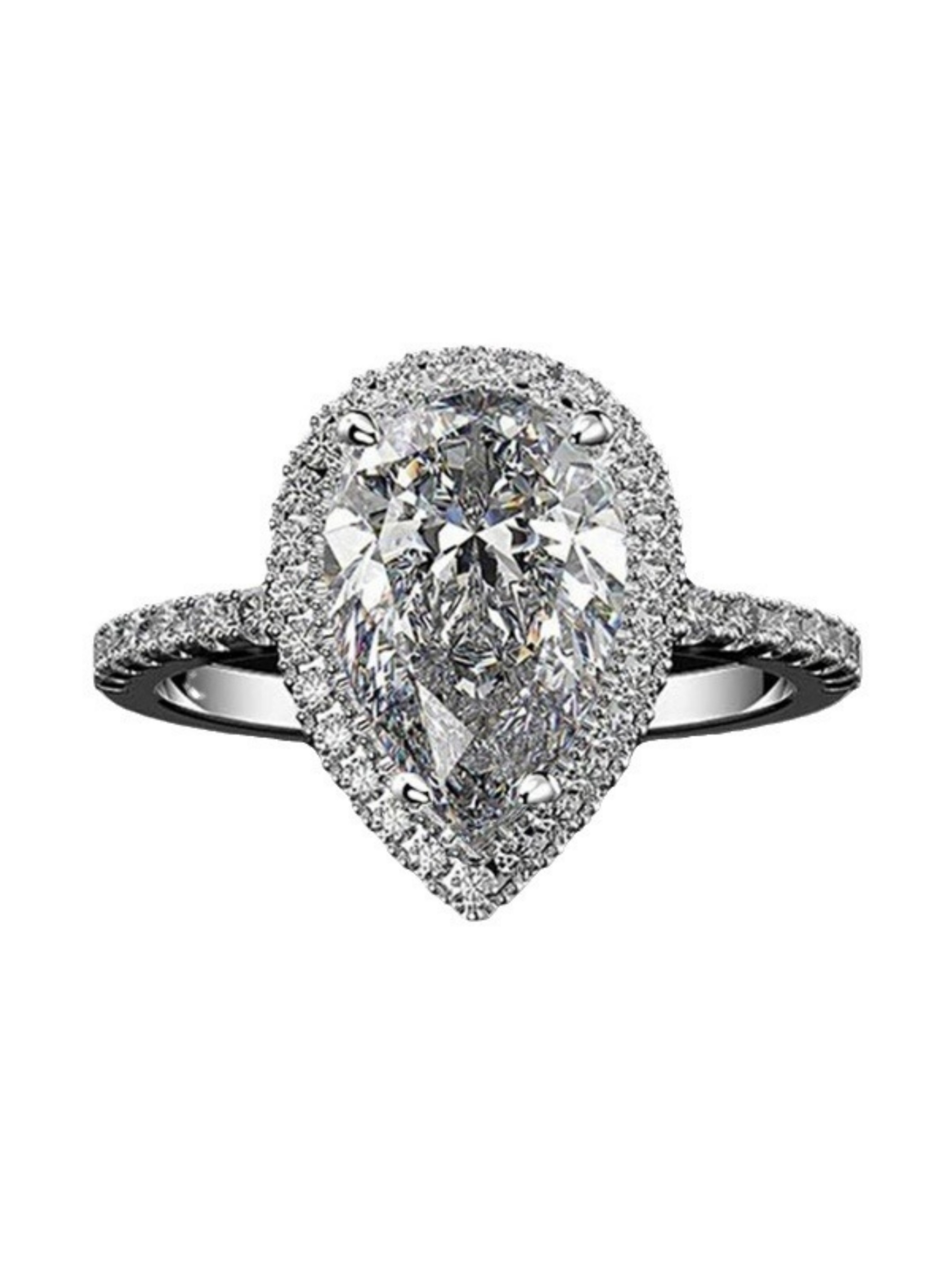 Embellished Pear-Shaped Ring