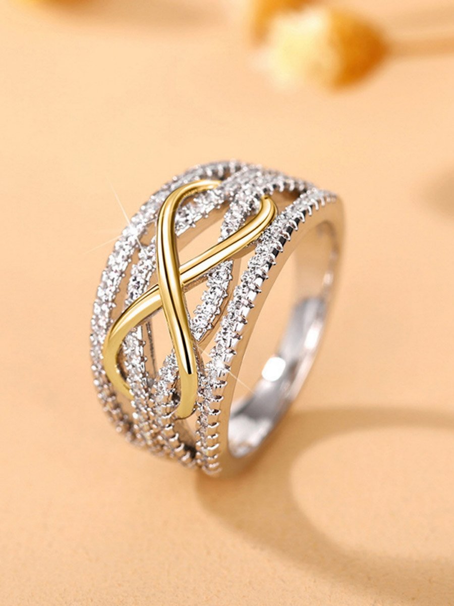 Embellished Infinity Style Ring