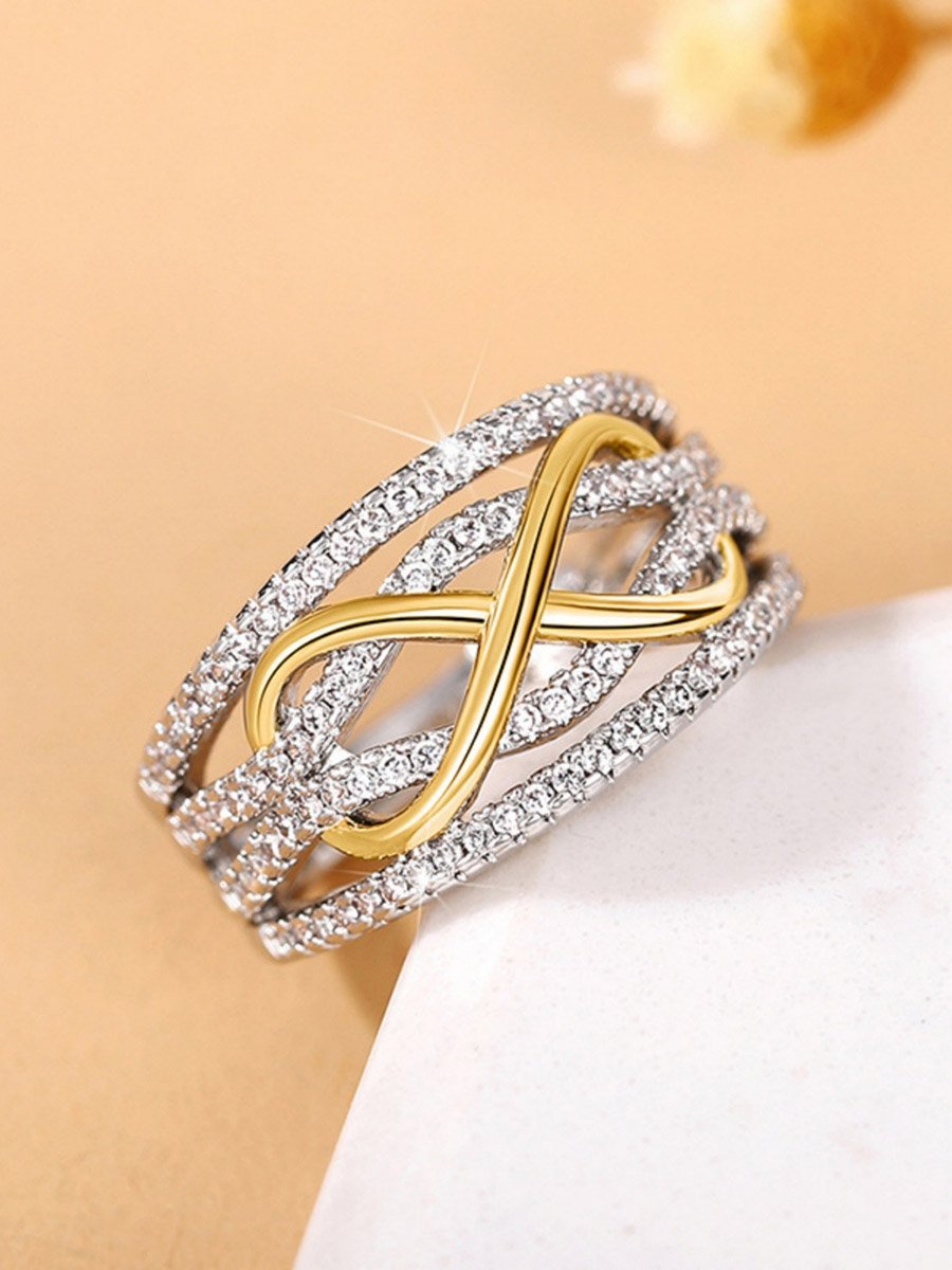 Embellished Infinity Style Ring