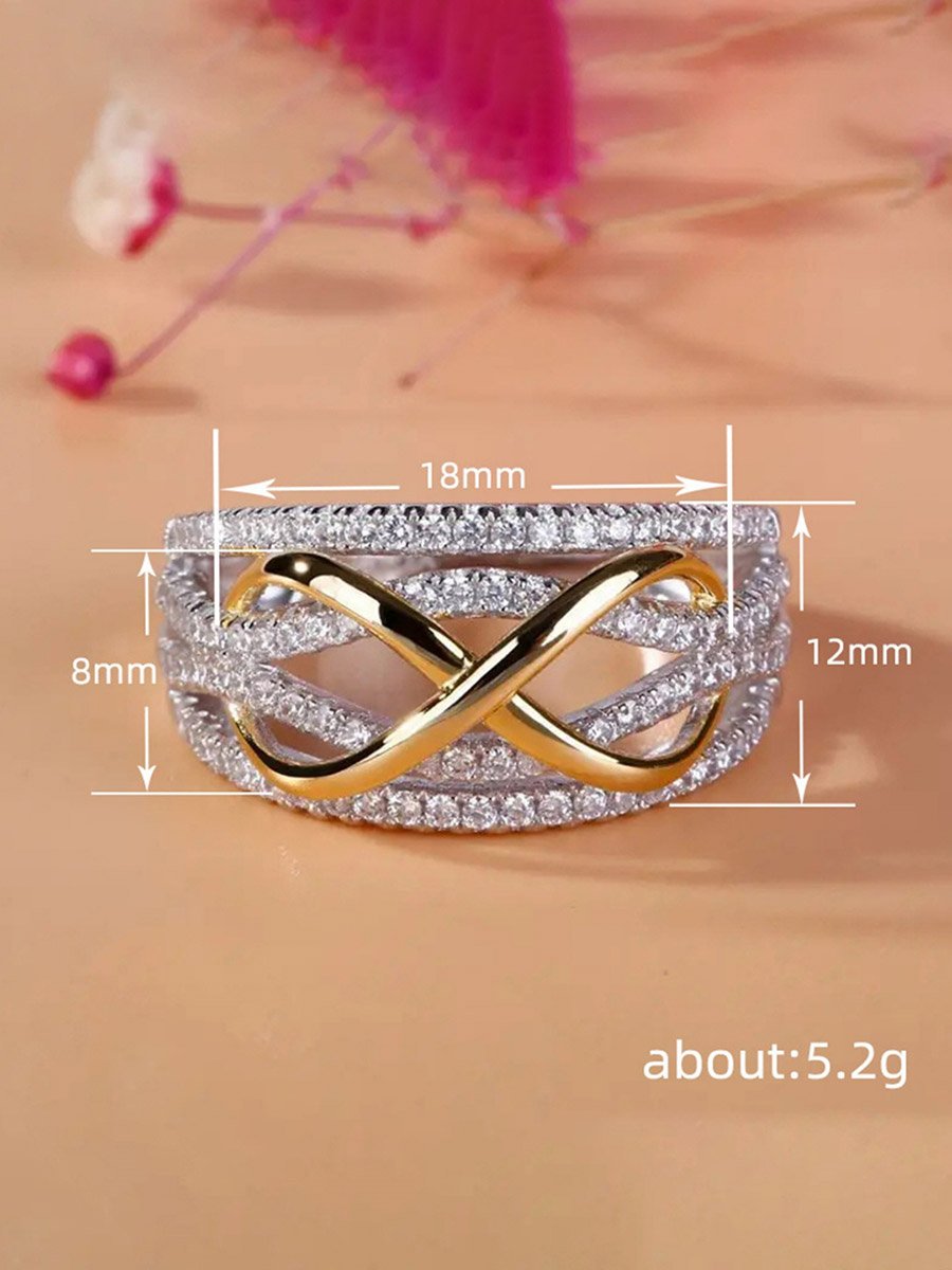 Embellished Infinity Style Ring