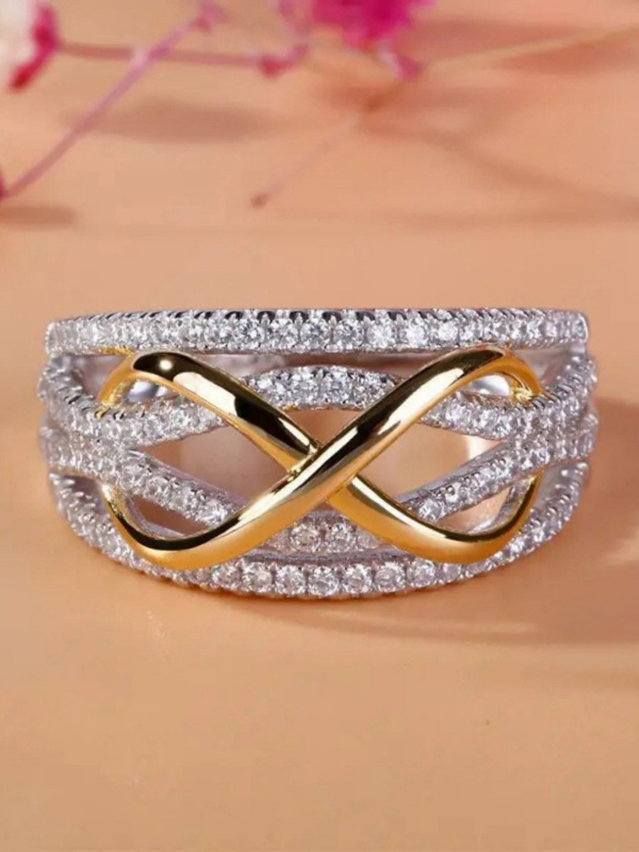 Embellished Infinity Style Ring
