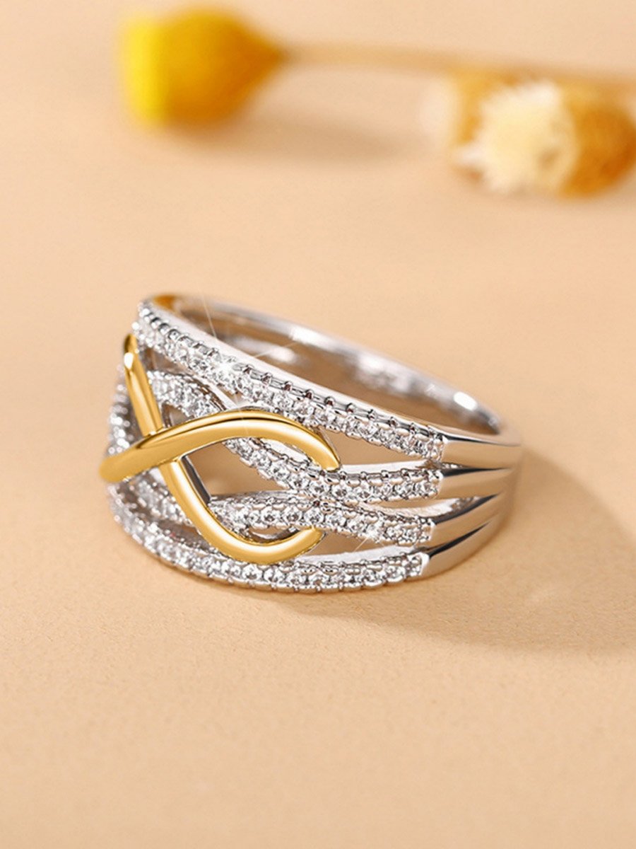 Embellished Infinity Style Ring