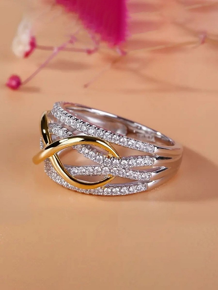Embellished Infinity Style Ring
