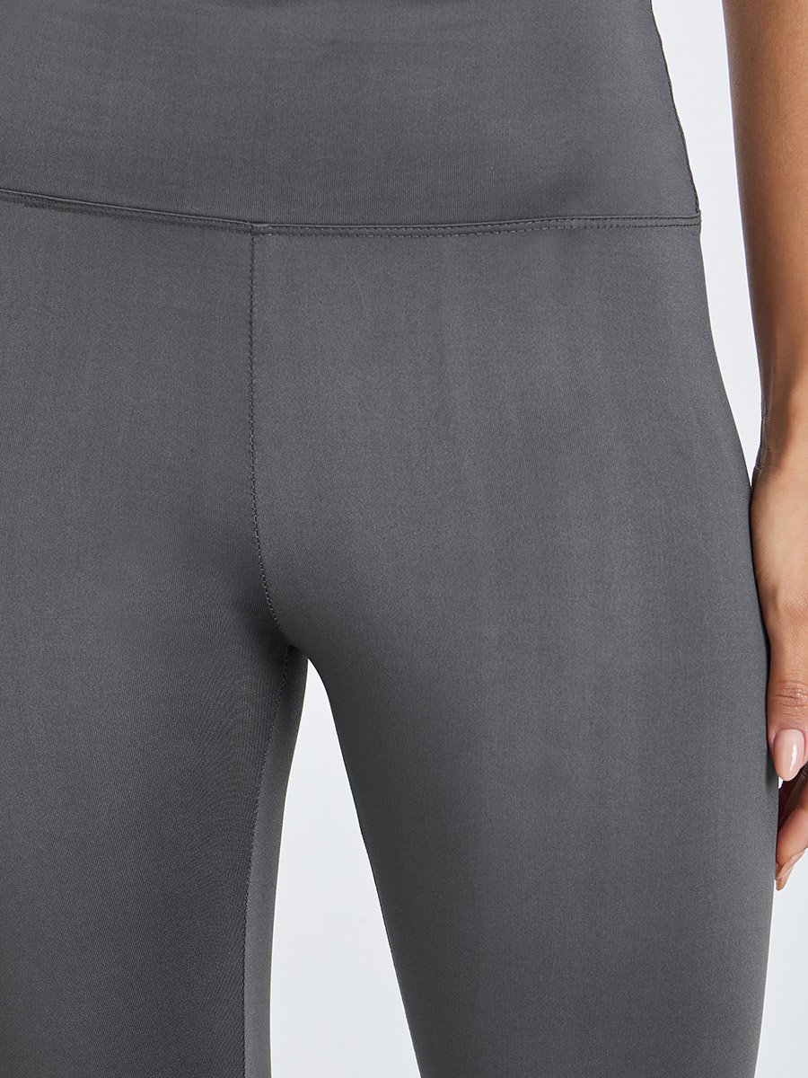 Grey Solid Active Leggings