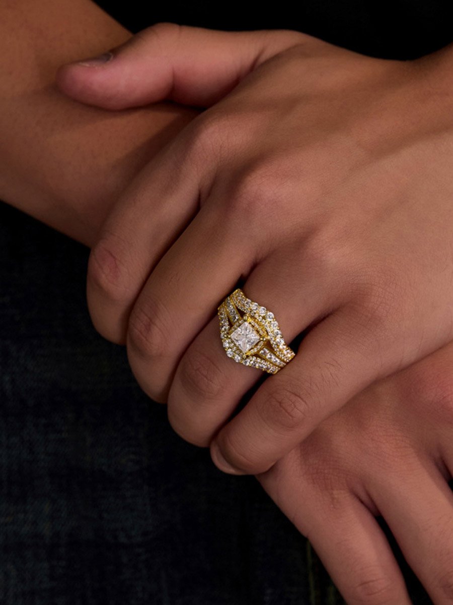Embellished Wide Band Ring