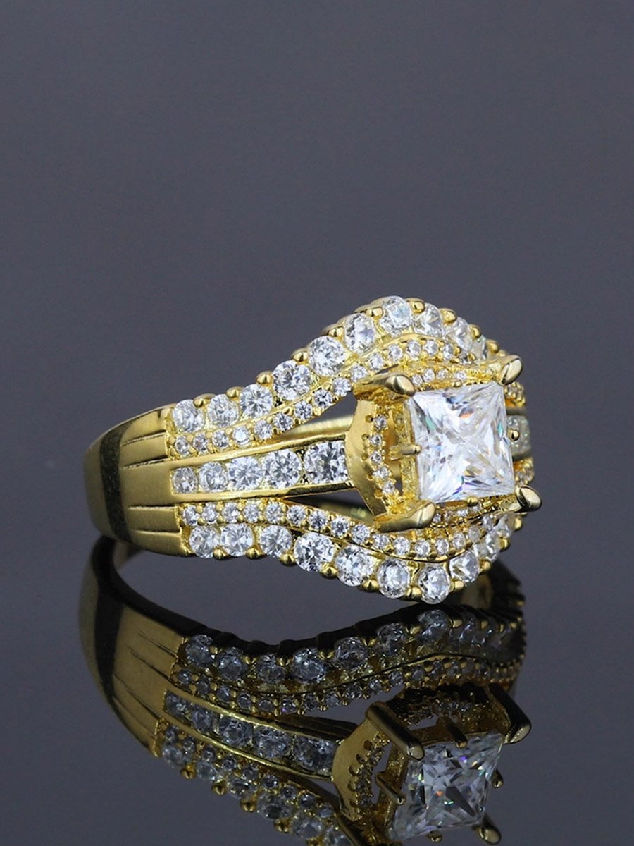 Embellished Wide Band Ring