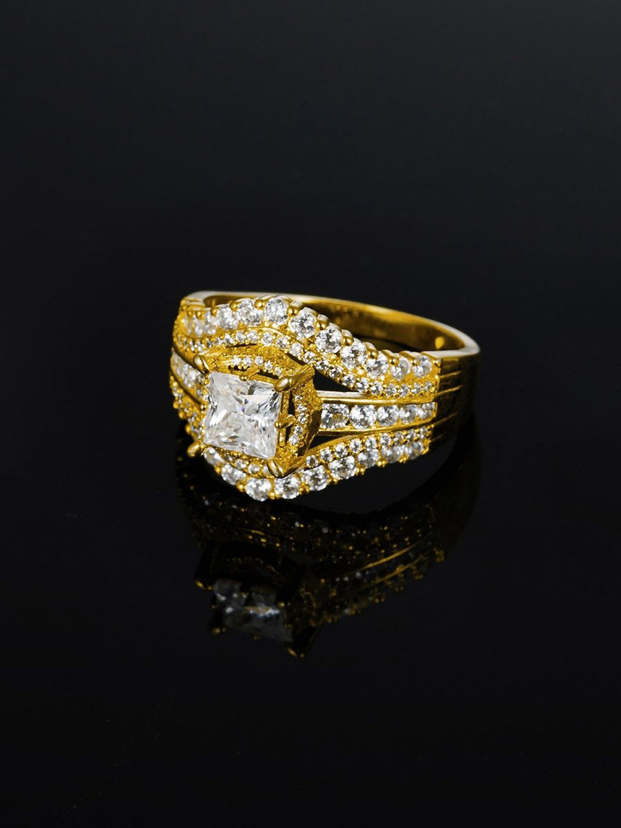 Embellished Wide Band Ring