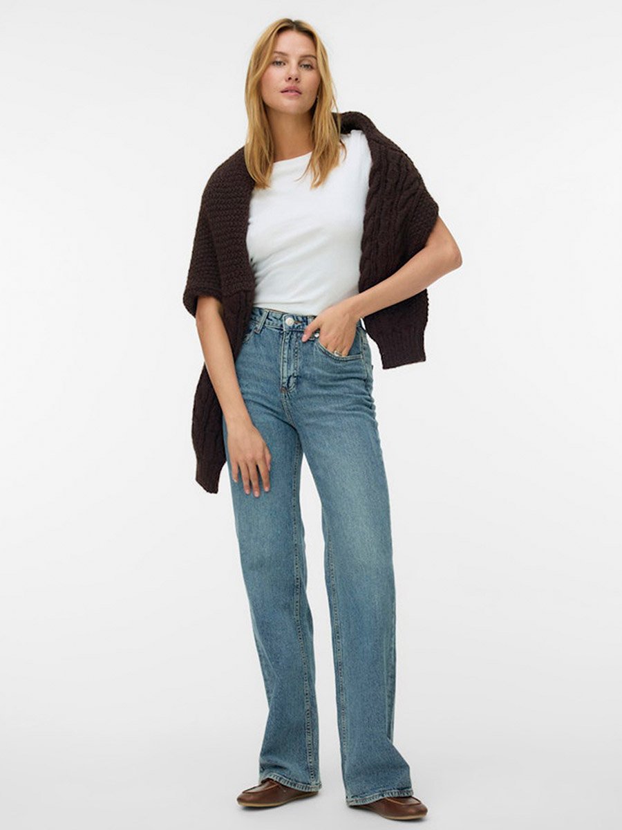 Blue Tessa High Rise Wide Leg Jeans