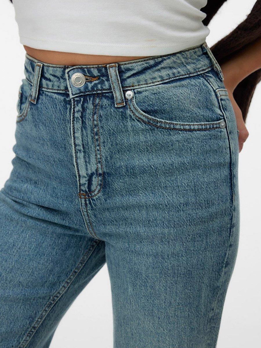 Blue Tessa High Rise Wide Leg Jeans