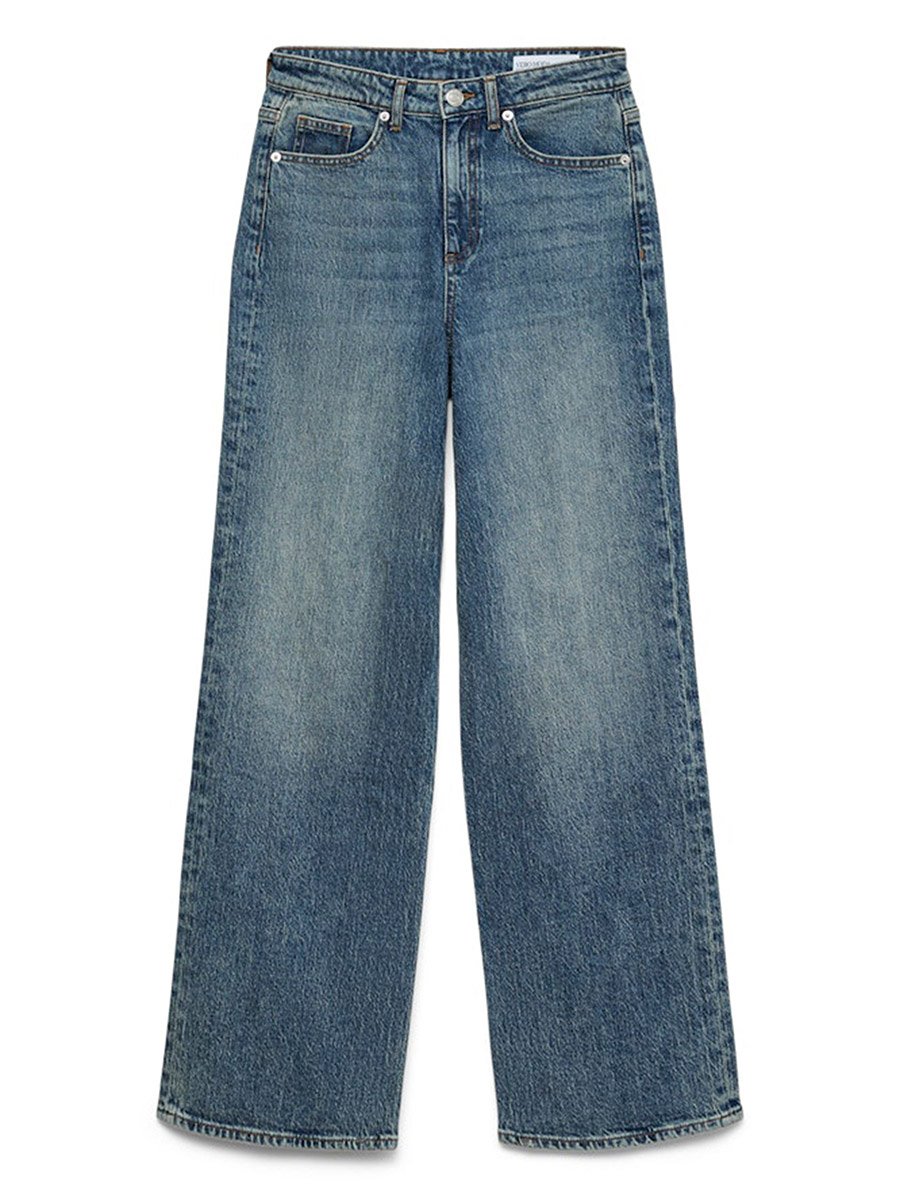 Blue Tessa High Rise Wide Leg Jeans