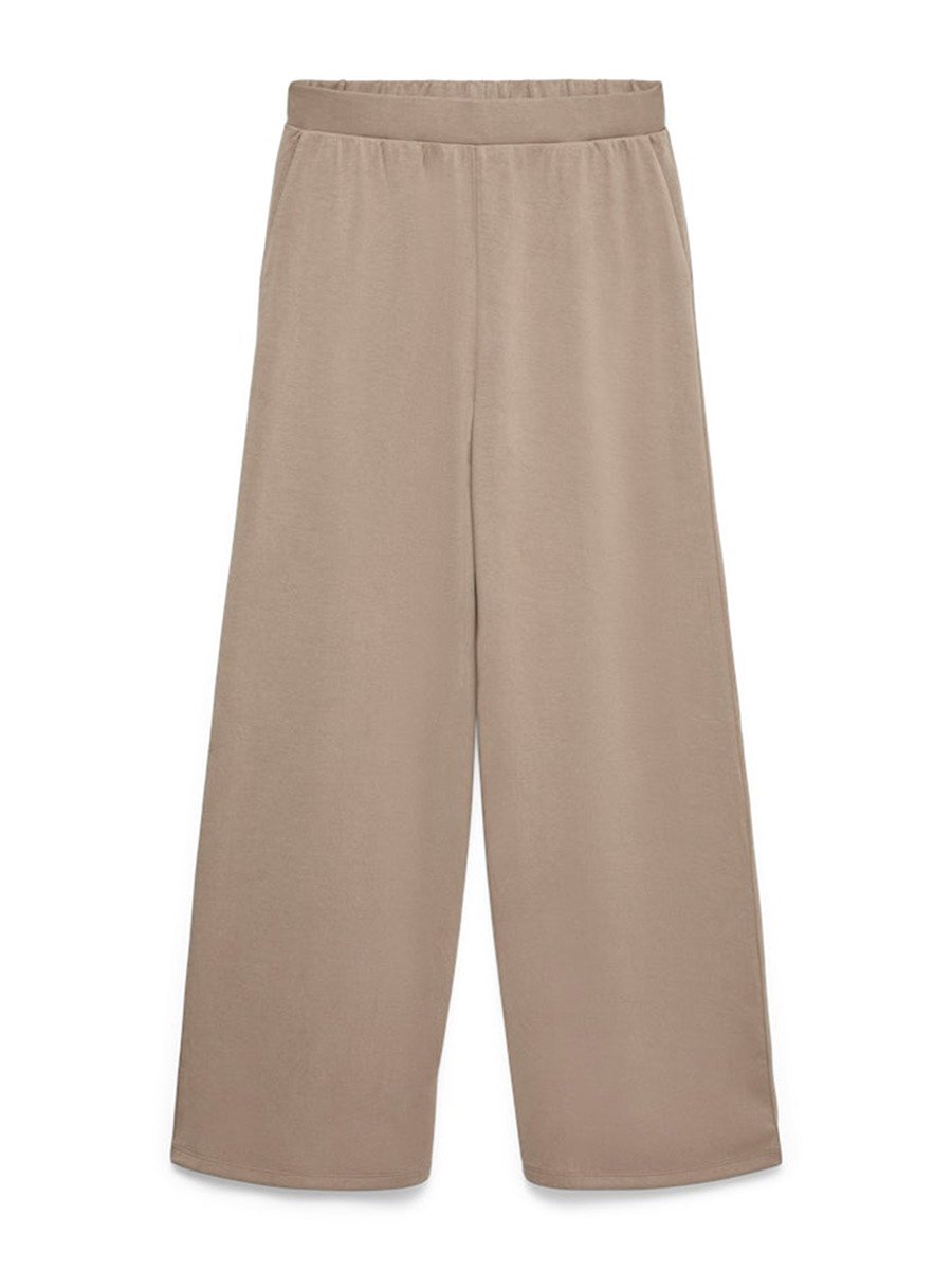 Brown Julia High Rise Solid Straight Pants