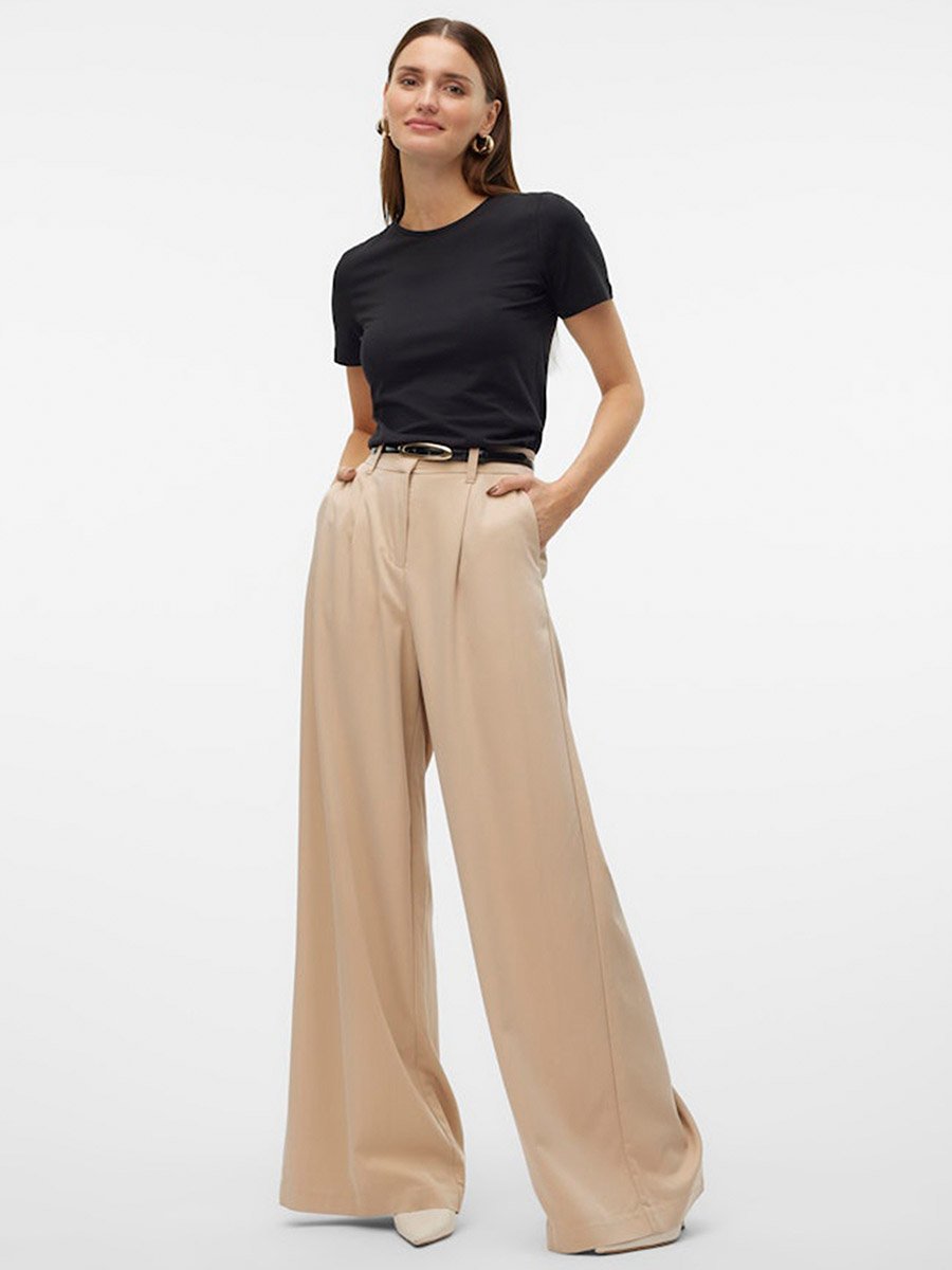 Black Lulu Solid Short Sleeves Top