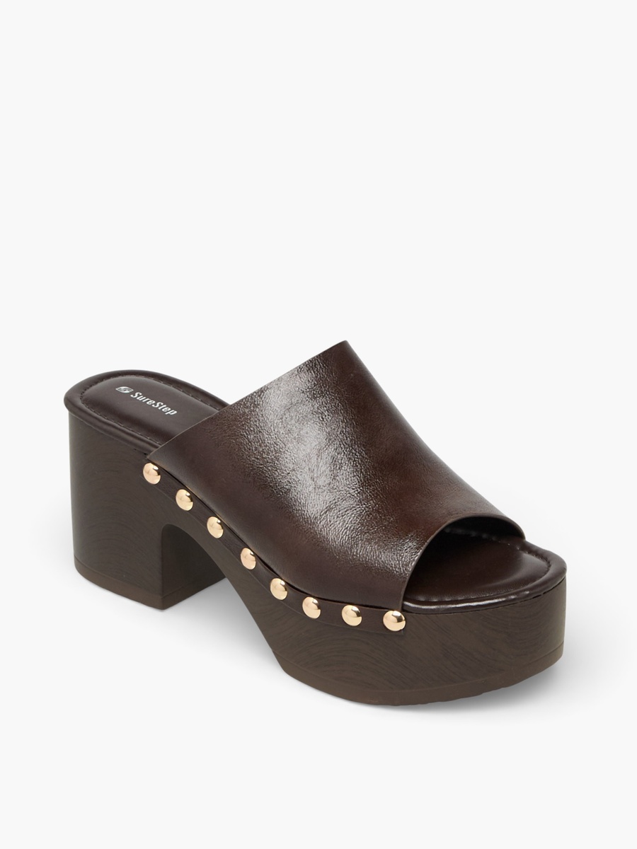Women Stud Embellished Platform Heel Sandals