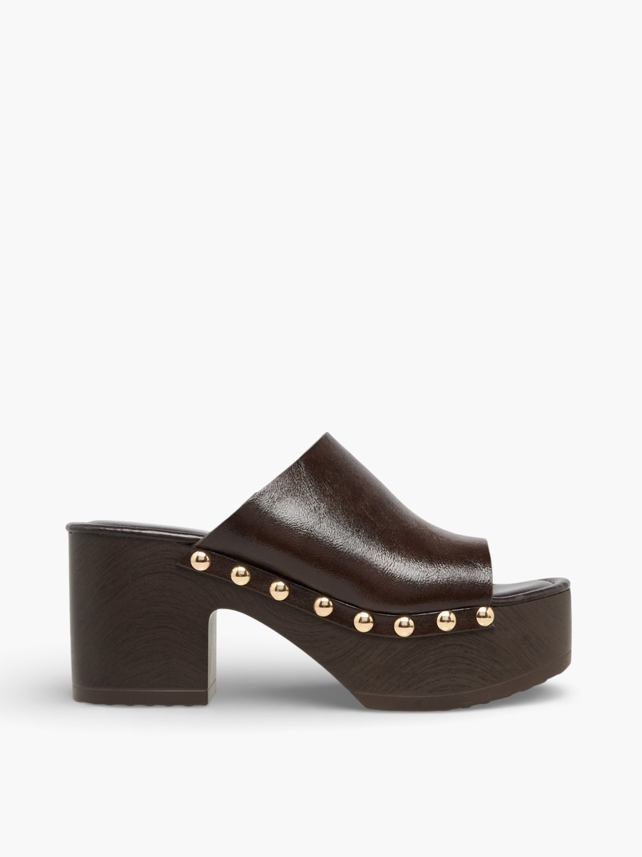 Women Stud Embellished Platform Heel Sandals