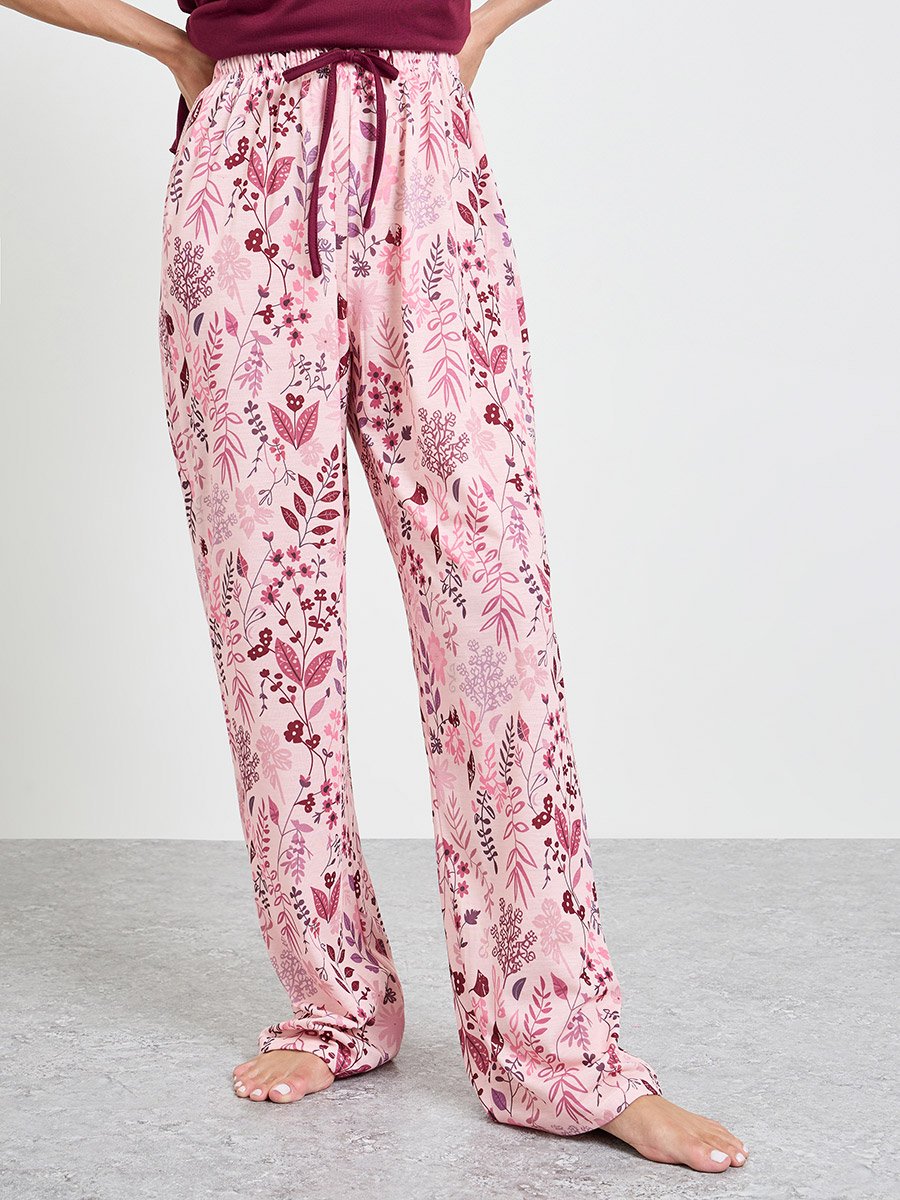 Ruffle Hem Tank and All Over Floral Pyjama Set