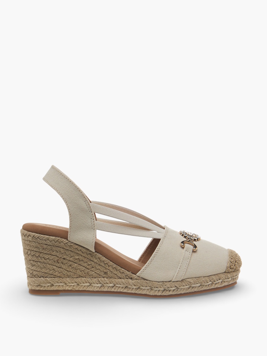 Women Wedge Heel Espadrille Slingback Shoes