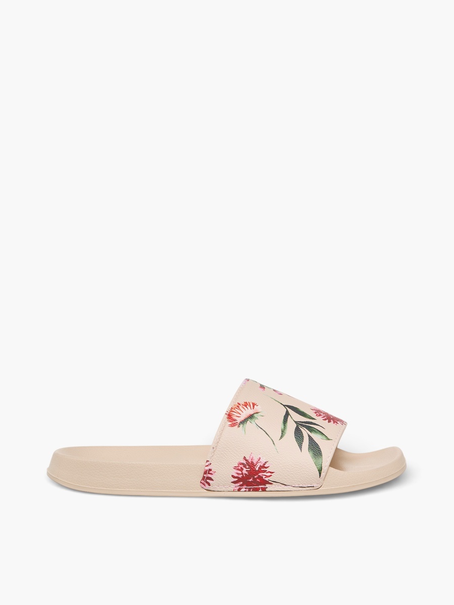 Women Floral Print Slides