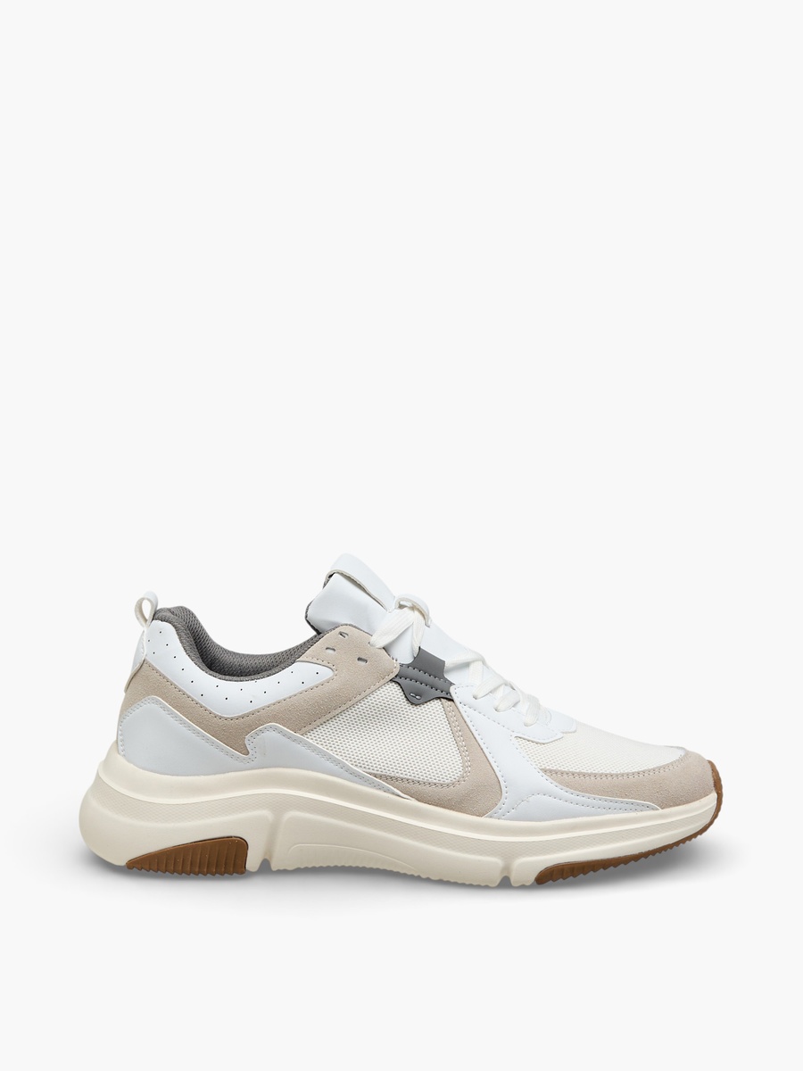 Men Panelled Lace-Up Sneakers