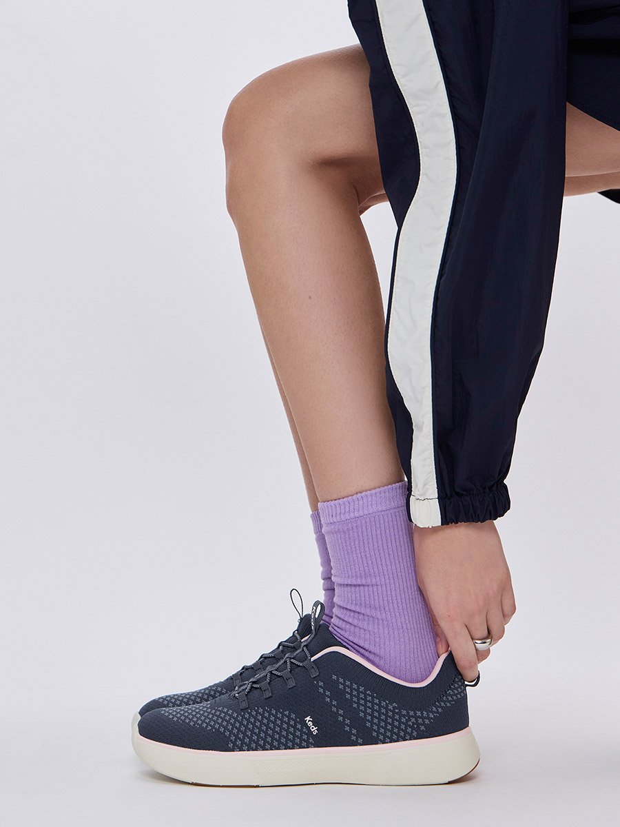 Navy Blue BlissWalk Slip On Athletic Sneakers