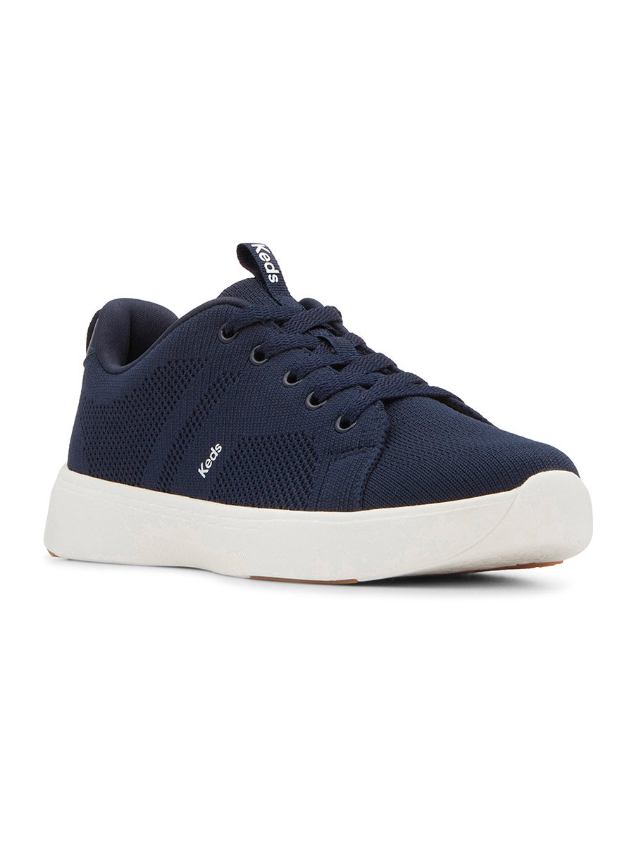 Navy Blue BlissWalk Lace Up Sneakers