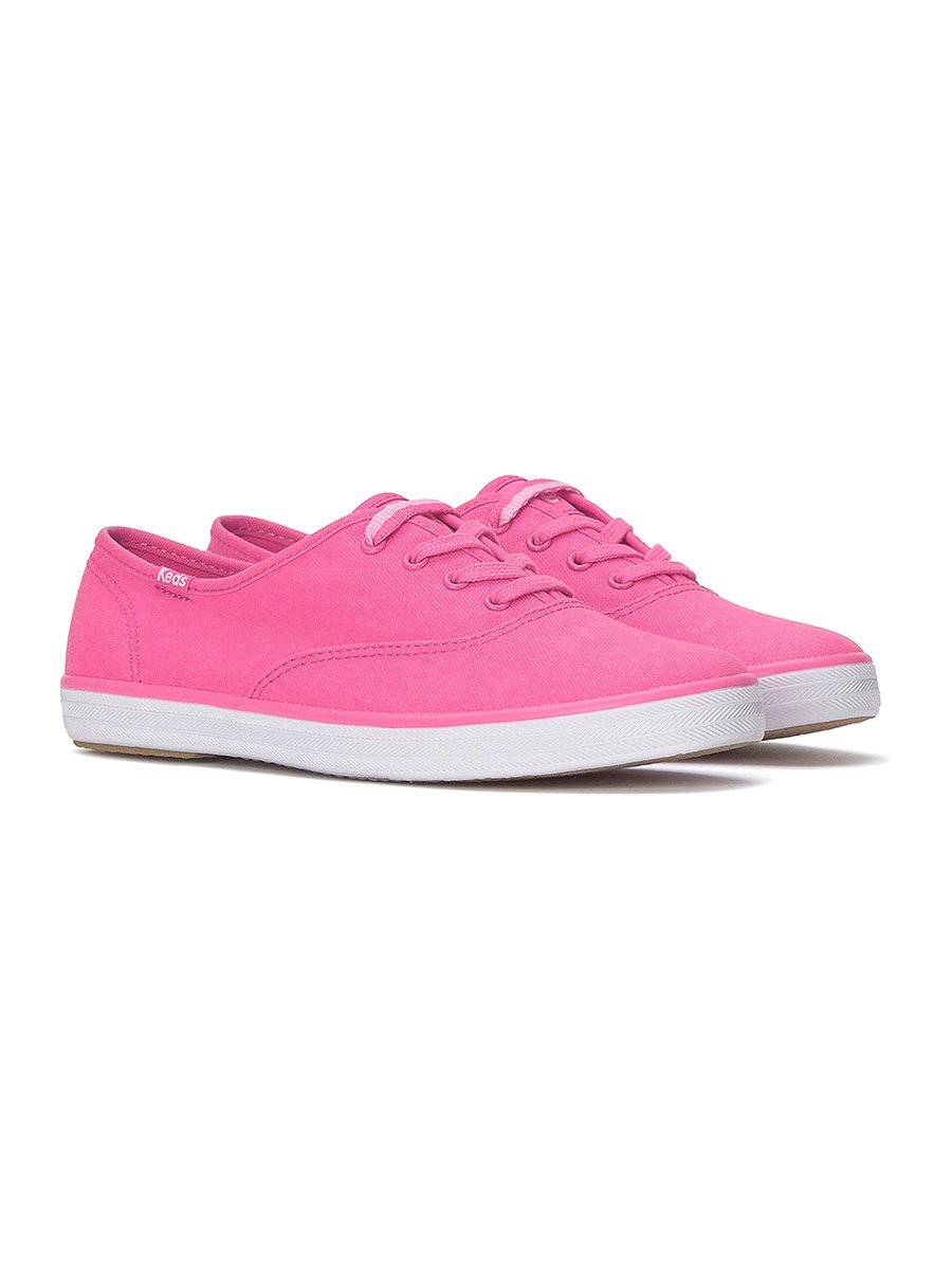Pink Champion Canvas Lace Up Sneakers