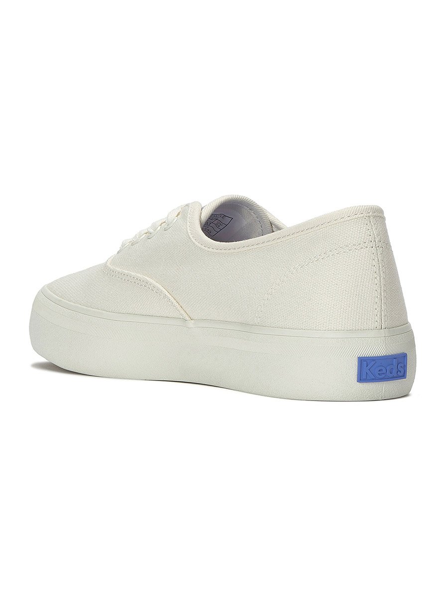 White Champion GN Lace Up Canvas Sneakers