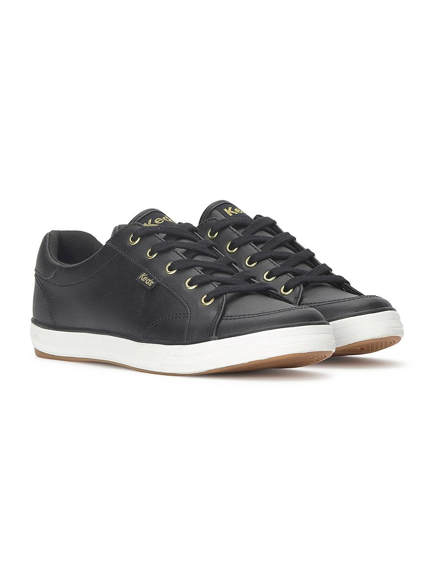 Black Center III Lace Up Leather Sneakers