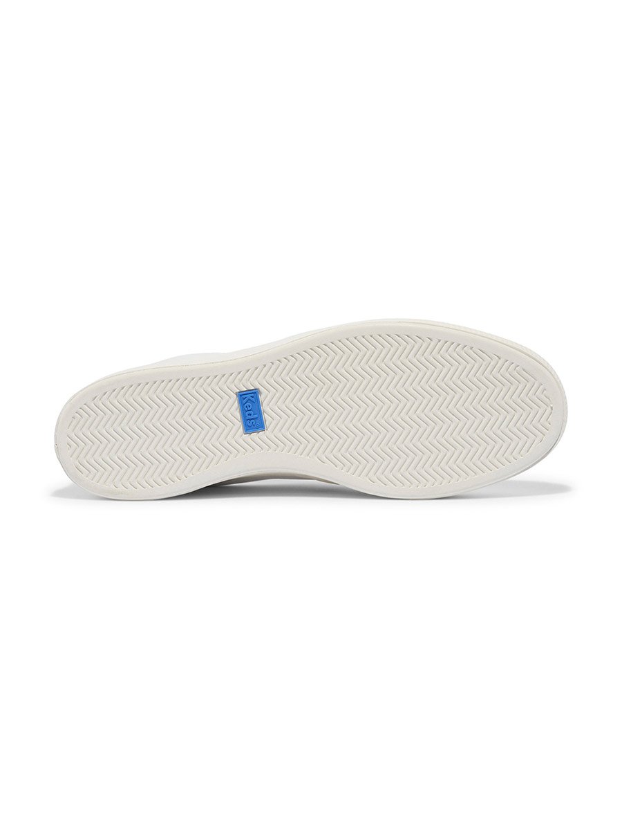 White Pursuit Faux Leather Slip-On Sneakers