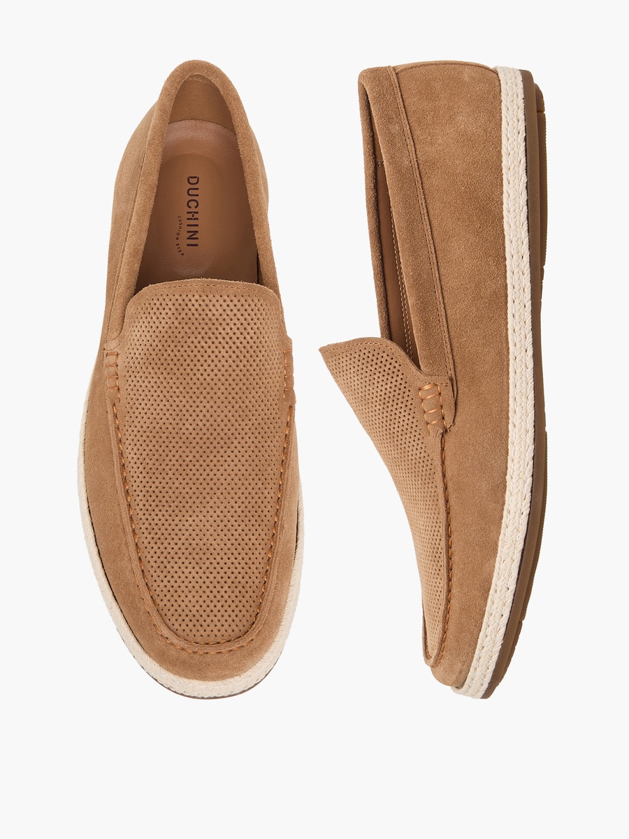 Men Leather Espadrille Loafers