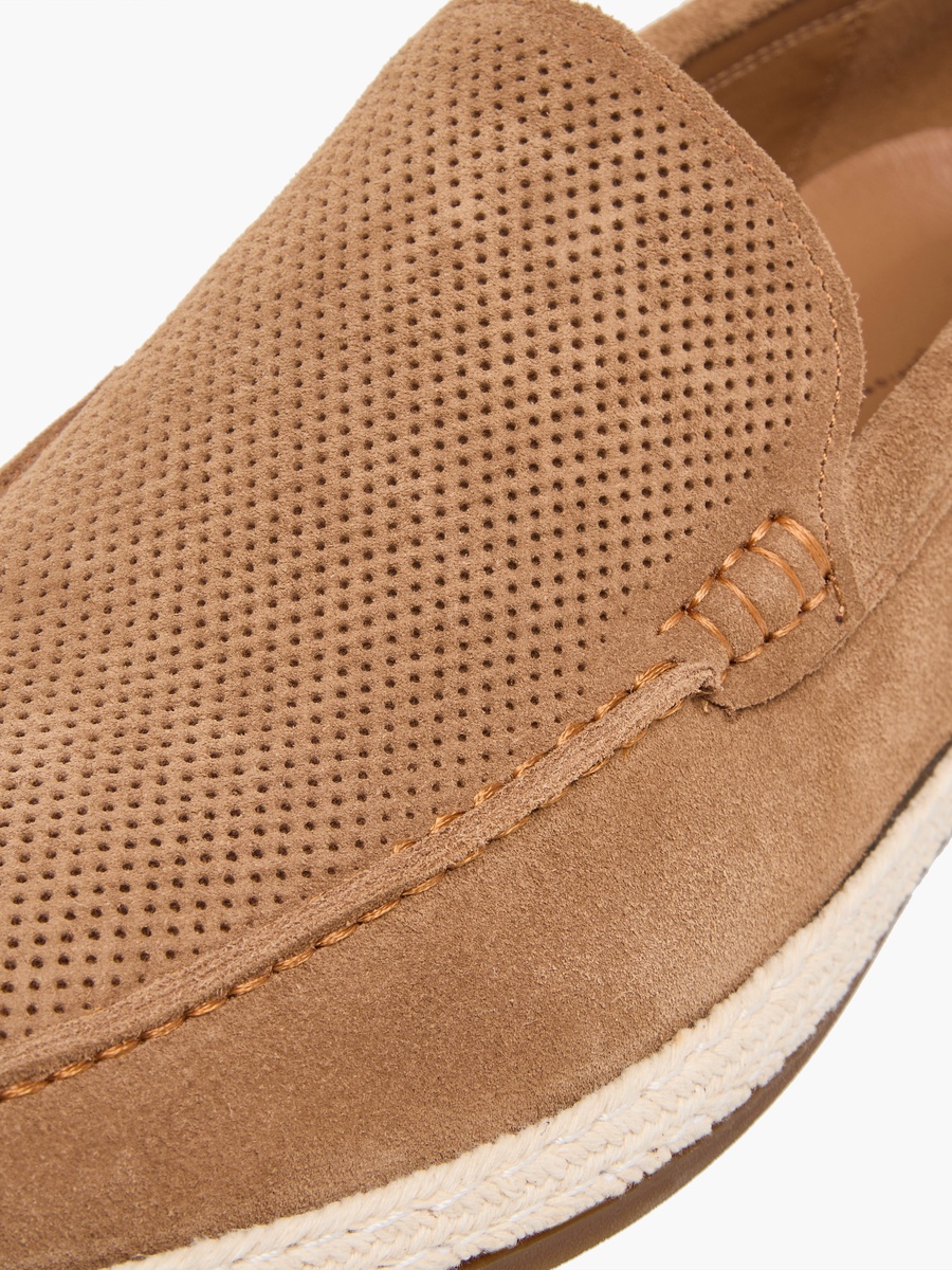 Men Leather Espadrille Loafers