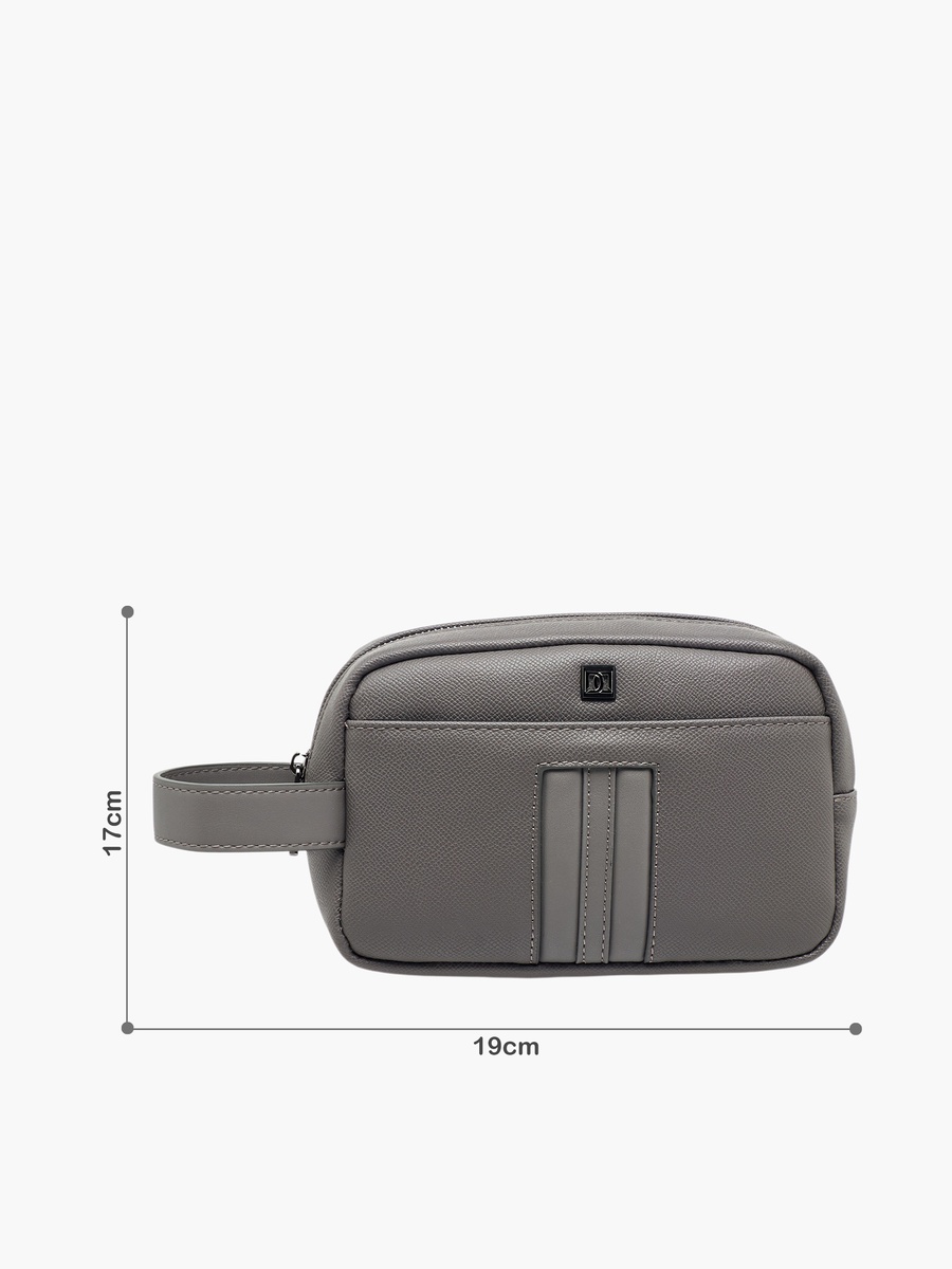 Men Textured Wristlet Pouch Bag