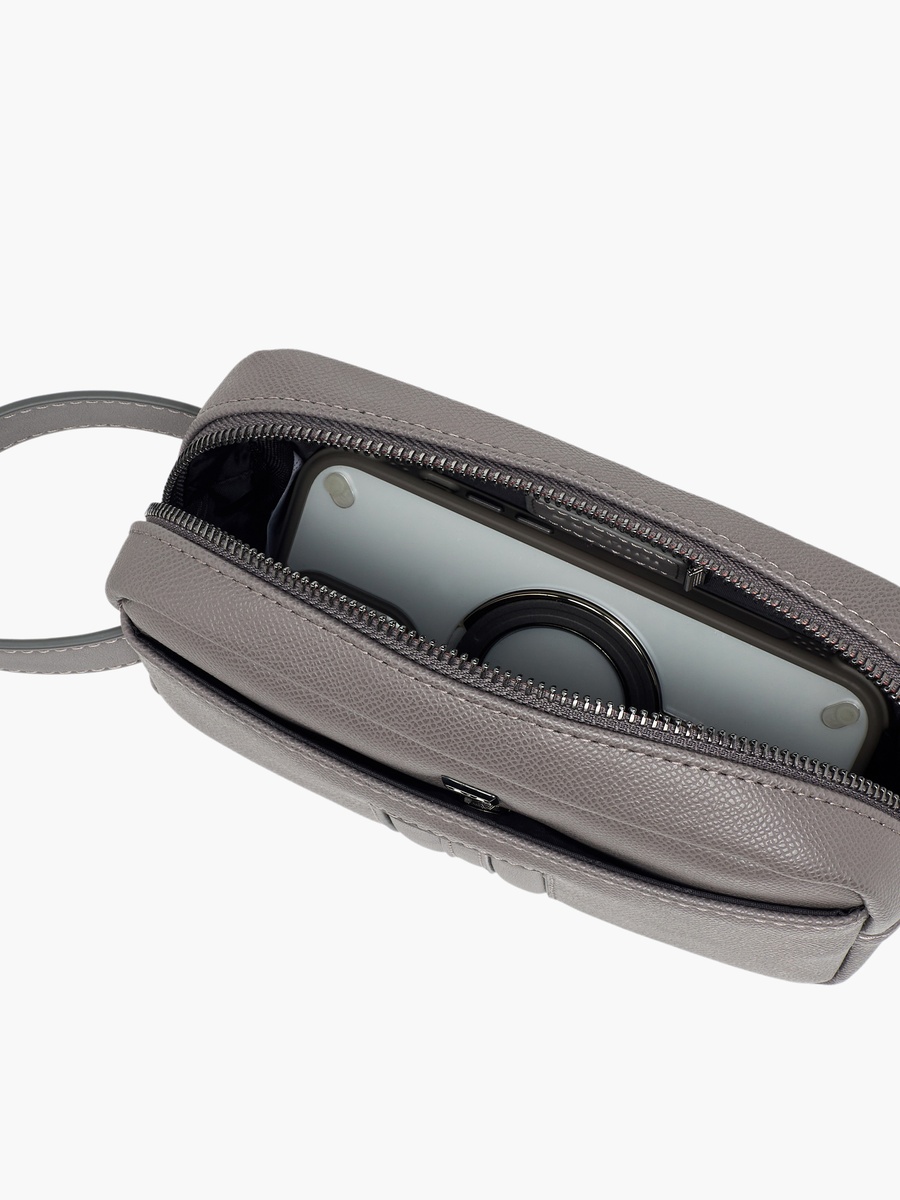 Men Textured Wristlet Pouch Bag