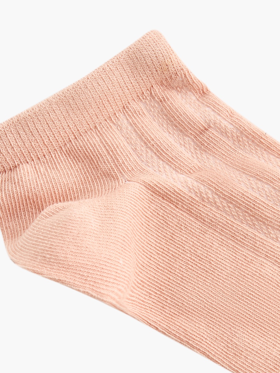 Solid Ankle Length Non Terry Socks - Set of 5