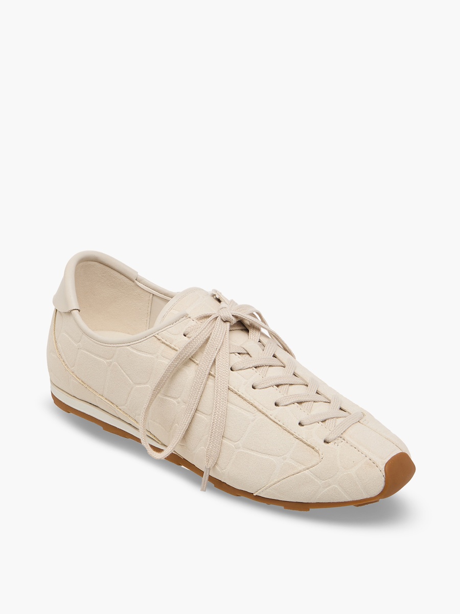 Women Textured Lace-Up Ankle Sneakers