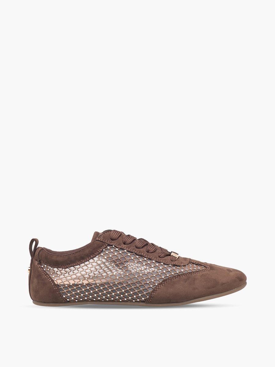 Women Mesh Detail Lace-Up Sneakers