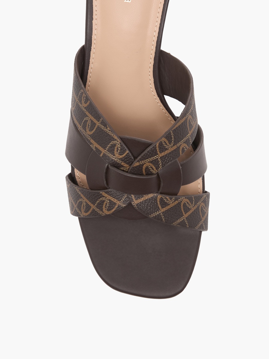 Women Printed Block Heel Slip-On Sandals