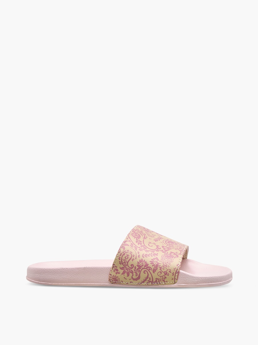 Women Paisley Print Slides
