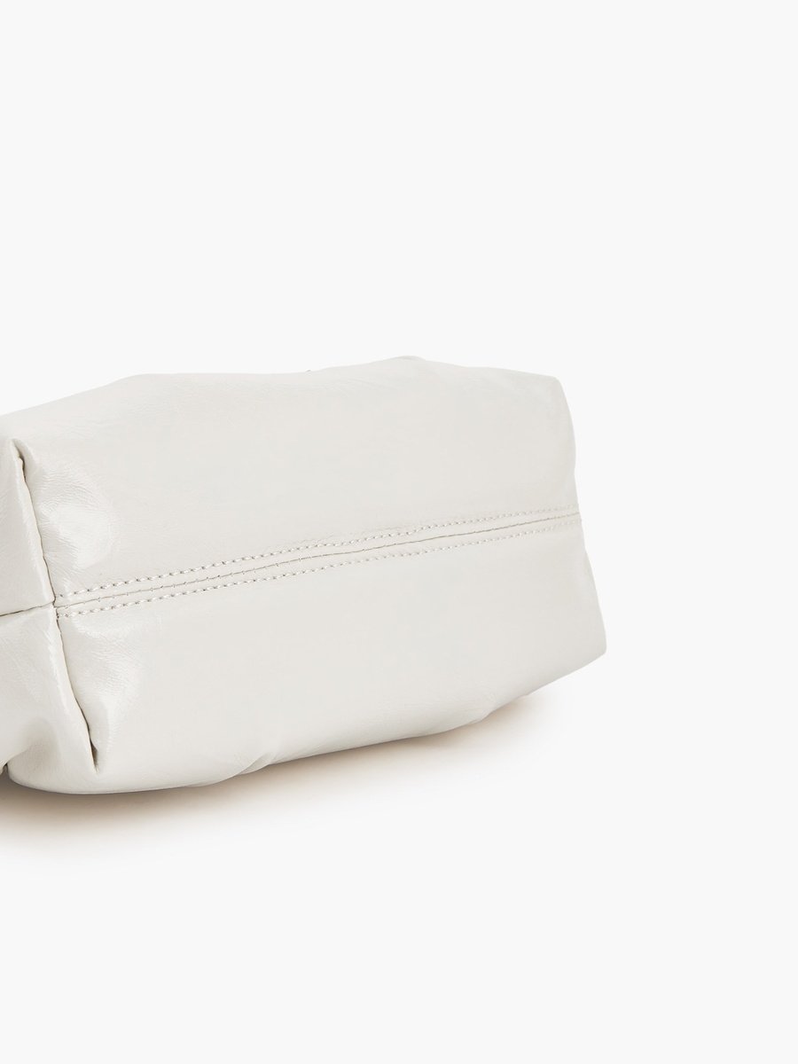 Pleated Sling Bag with Button Closure