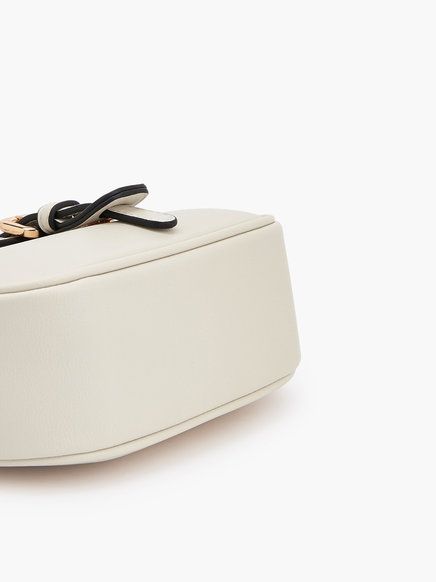 Embroidered Flap Crossbody Bag with Button Closure