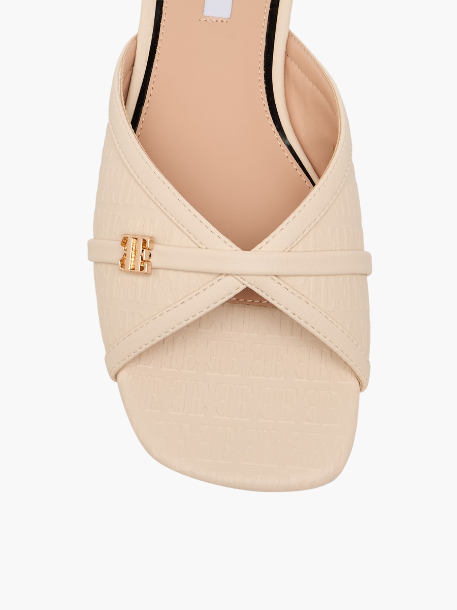 Women Monogram Debossed Slide Sandals