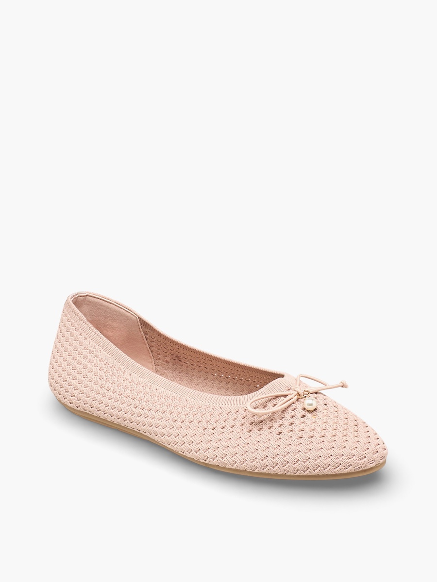 حذاء باليرينا بارز الملمس للنساء