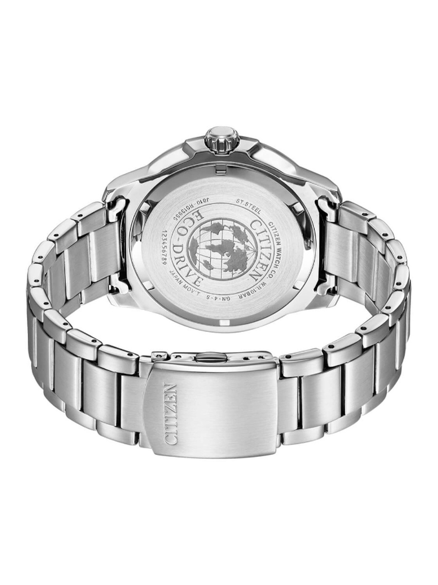 Men Eco-Drive Light Powered Movement Watch, Analog Display and Stainless Steel Strap - AW1525-81L, Silver