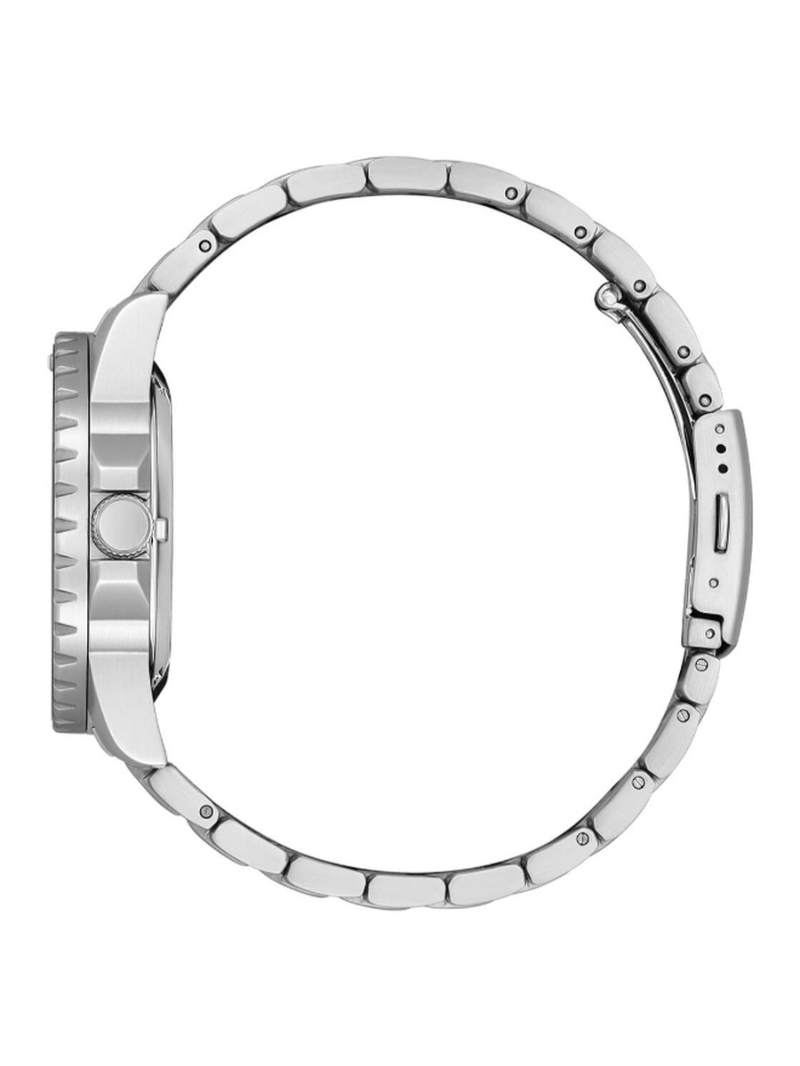 Mechanical Men Automatic Movement Watch, Automatic Display and Stainless Steel Strap - NJ0170-83X, Silver