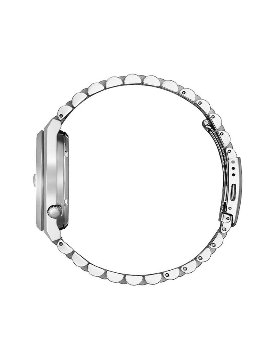 Mechanical Men Automatic Movement Watch, Automatic Display and Stainless Steel Strap - NJ0151-88M, Silver