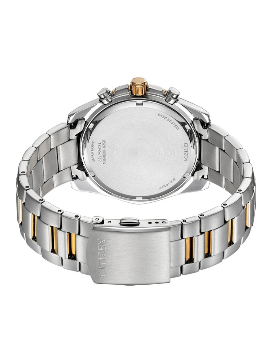 Chronograph Men Quartz Movement Watch, Analog Display and Stainless Steel Strap - AN8204-59X, Two Tone